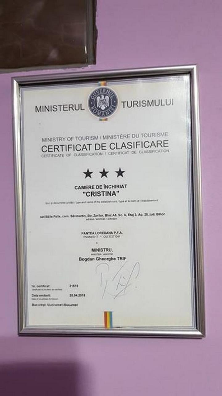 바일레펠릭스 Garsoniera Cristina 아파트 외부 사진